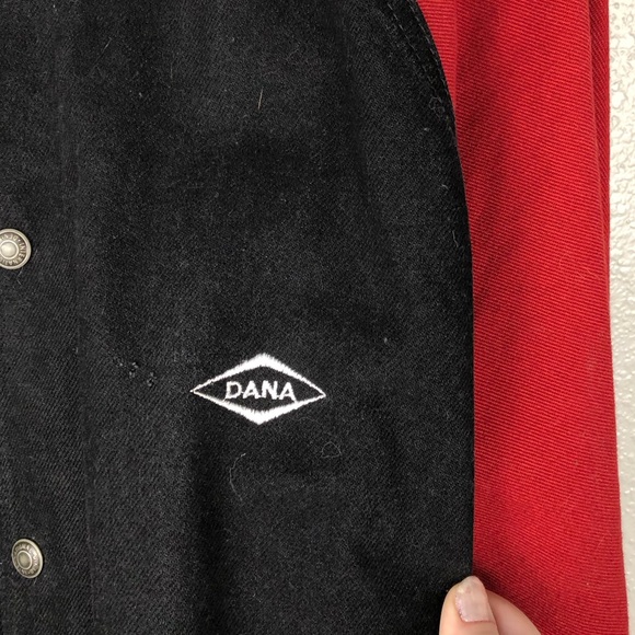 International Denim Size XL Embroidered Patch Varsity Jacket Perfect Circle Dana - Picture 3 of 9